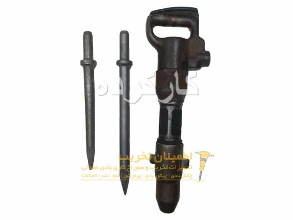 چکش بادی 7 کیلویی بهلر- در کنار دو قلم 25 گرد